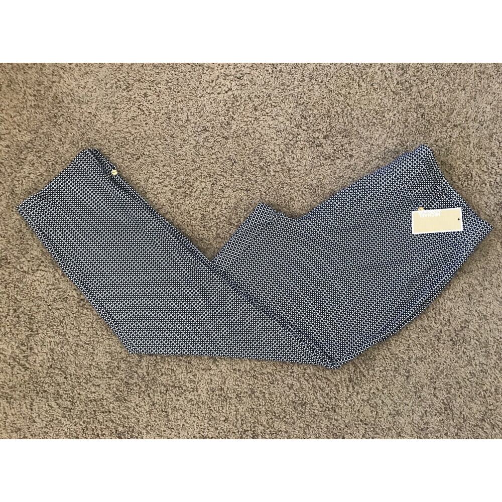 Michael Kors Black Geometric Square Pull On Stretch Ankle Women's Pants Size XL